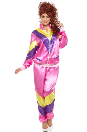 80s pink shell suit - 80s,