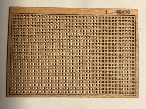 Wood grating 1x1mm 49x70mm - grating,