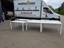 Used White Height Adjustable Office Desk 120cm – Rectangular Workstation