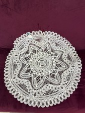 Round Handmade Lace Tablecloth