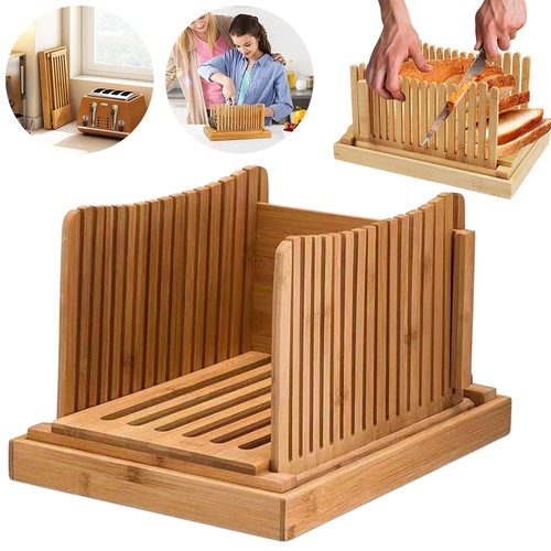 Bamboo bread slicer guide - bamboo,
