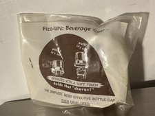 2 Vintage Fizz-Wizz Beverage Bottle Caps Silver & Gold "Good Steel Service"