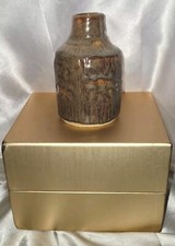 K S Pottery Art Round Brown/