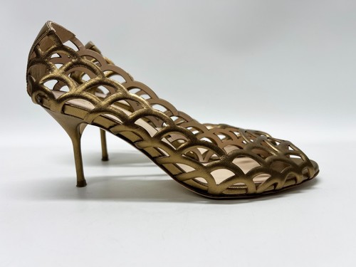 Sergio rossi gold leather - rossi,