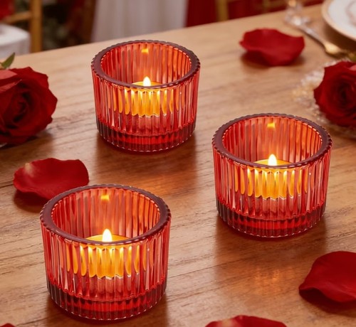 Glass red tea - tea, candle
