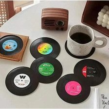 Retro Vinyl Record Coasters -