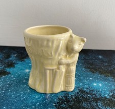 Vintage SOOTY CRICKET PLAYER EGG CUP Keele  Street Pottery 1950-60's