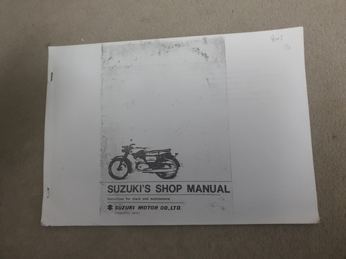 Suzuki shop manual - suzuki's,