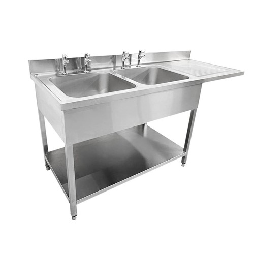 Stainless sink double bowl - stainless,