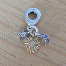 Genuine Pandora Two Tone Moon