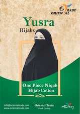 Pull on Instant Ladies cotton hijab Niqab include Face Veil Quality breathable