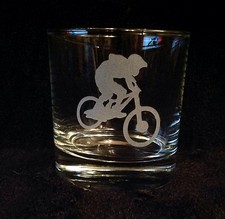 SANCTUARIES EDGE WHISKEY GLASS DOWNHILL MOUNTAIN BIKING CHRISTMAS GIFT BIKE 