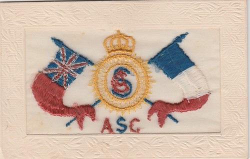 Ww1 silk postcard - silk, service