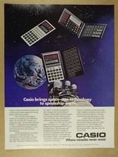 1984 Casio Solar Scientific Calculators FX 910 90 450 vintage print Ad