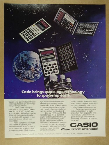 1984 casio solar scientific - 1984,