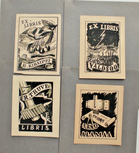 Exlibris bookplate lot 4 - exlibris,