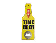 Novelty Wooden Beer Bottle Holder Opener  Slogan (B23) *