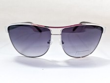 Guess Polarized Women's Sunglasses GUF255-S1-35 Silver-Tone Square NEW Authentic