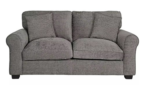 Seater sofa fabric grey - seater, with