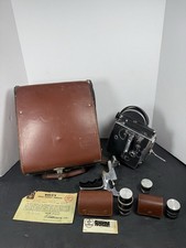 Bolex H16 Film Camera 1959 W/ 3 Lens Kern Paillard SWITAR 25mm f1.4 C-Mount READ