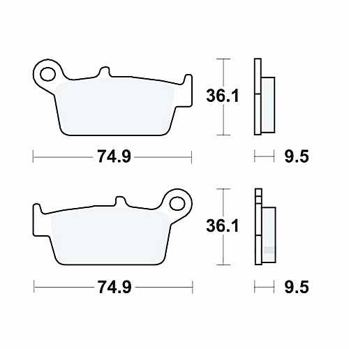 Trw brake pads standard mcb575 - brake,