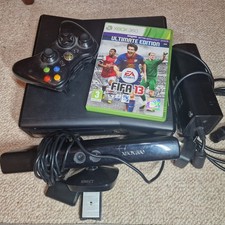 Microsoft Xbox 360 S Kinect 250GB Black Console Tested & Reformatted. 