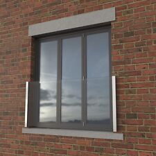 Glass Juliet Balcony - Face or Reveal Fixed -  Aria Design - Meets UK Regulation
