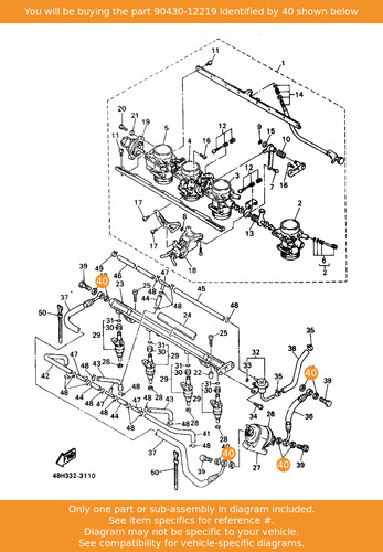 Yamaha gasket 90430 12219 - yamaha, oem
