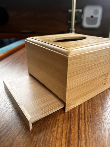 Wooden tissue box - tissue,