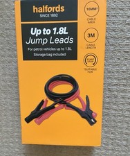 Halfords Up To 1.8L Heavy Duty Jump Leads - 3m 16mm2