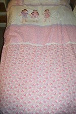 Laura Ashley single duvet set Ragdoll Applique Floral Gingham Broderie Anglaise