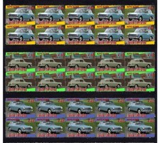 Austin A40 Farina Auto Icons Set Of 3 Mint Stamp Strips