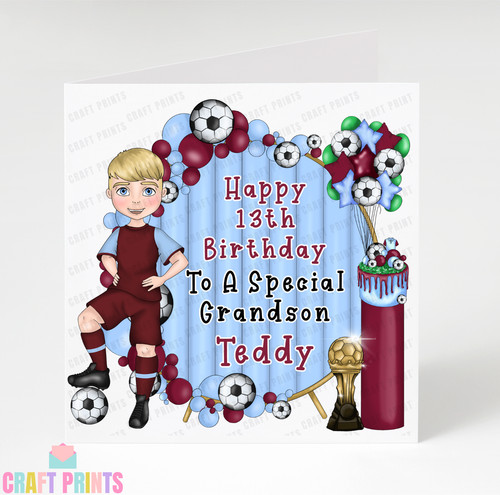Personalised claret blue - personalised,