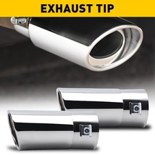 Car Exhaust Pipe Tip Rear Tail Throat Muffler Stainless Steel For Honda VW Ford
