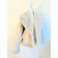 Abercrombie Vegan Leather and Shearling Jacket size Medium