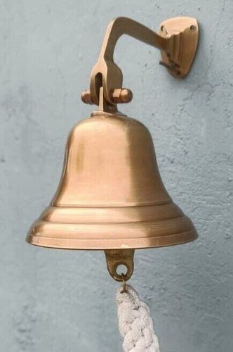 Antique brass ship bell - brass,