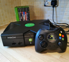 Original Xbox Console + Controller + All Cables + 10 Games Tested Working VGC