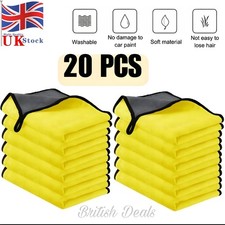 20PCS Car Cleaning Towels Drying Wash Cloths Microfibre Soft Detailing Polishing