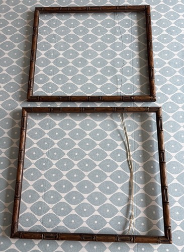 Vintage faux bamboo picture - faux,