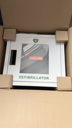 Large alarmed aed wall - aed, mounted