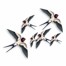 x6 Flying Swallows Bird Wall Sticker & Laptop Parakeet Decal Bin Car Decor A5