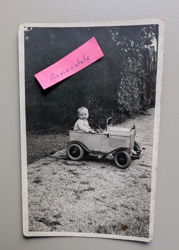 Old vintage photo children toy - photo,
