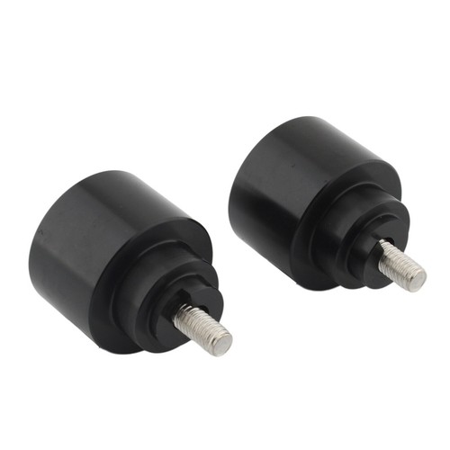 Pair black bar end weights - bar, for