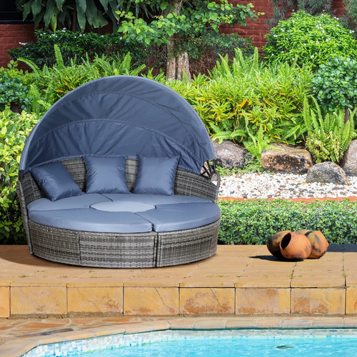 Rattan garden daybed sun - rattan,