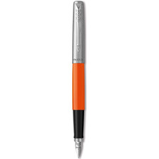 Parker Pen Fountain Fine Nib Jotter Orange Black Ink Gift Boxed Stainless Steel