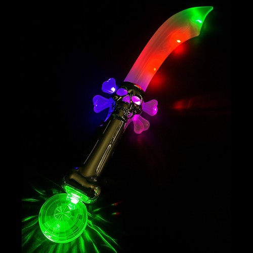 Led light cutlass skull - up,