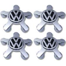 Alloy Wheel Centre Cap Hub x4 Silver Black 135mm 4F0601165N For Golf Many Models