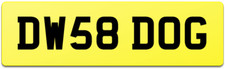 DW DVLA CAR REG VEHICLE NUMBER PLATE DW58 DOG - K9 GROOMING CANINE VAN PET SHOP