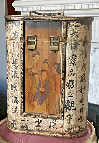 Vintage chinese wooden double - vintage,