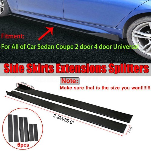 Universal car side skirt - 86.6",